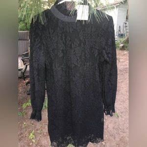 Young essence black lace dress